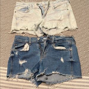 Old Navy Distressed Boyfriend Denim Shorts Set